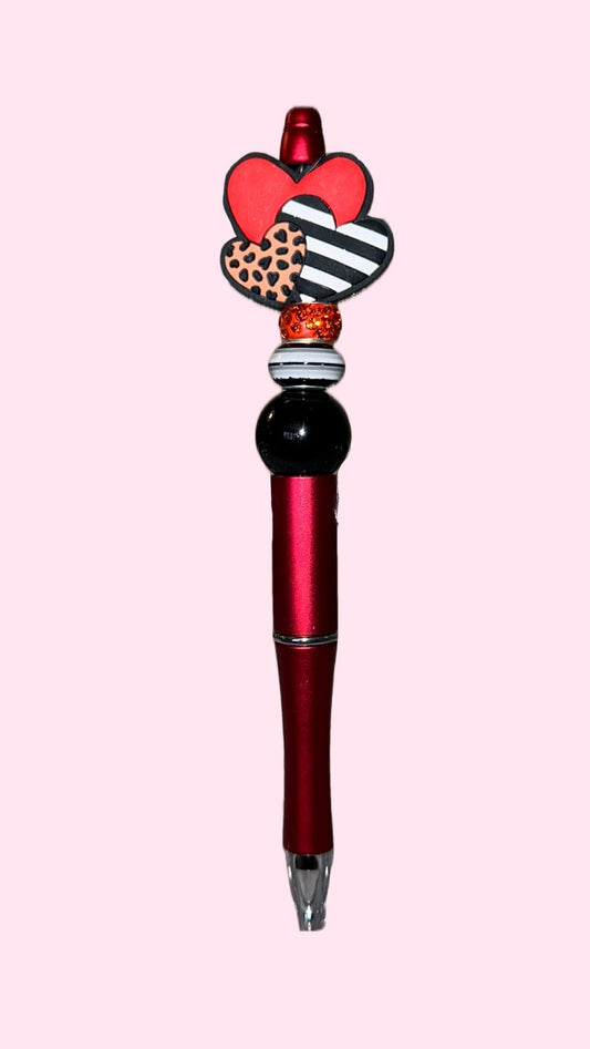 Valentine’s Day Cheetah Heart Pen