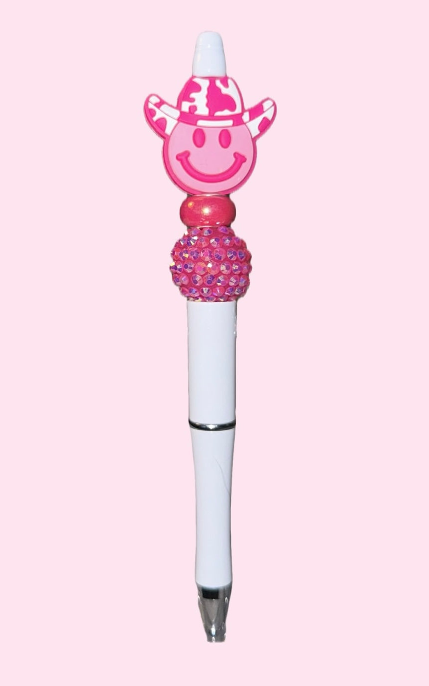 Pink Western Smiley Pen