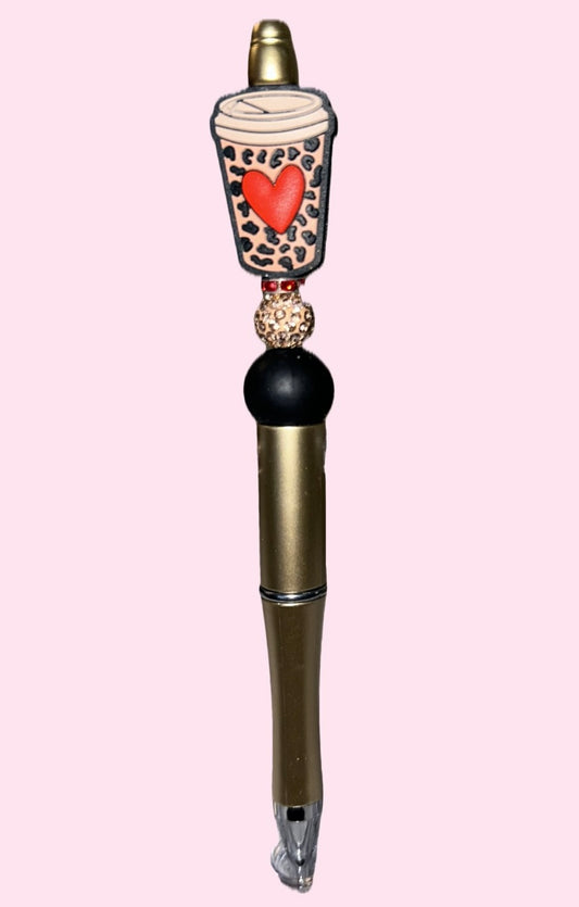 Cheetah Heart Cup Pen