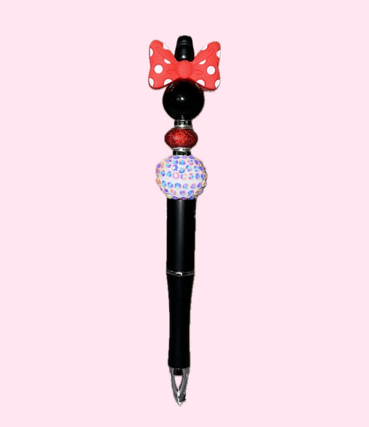 Red Minnie Bow Pen